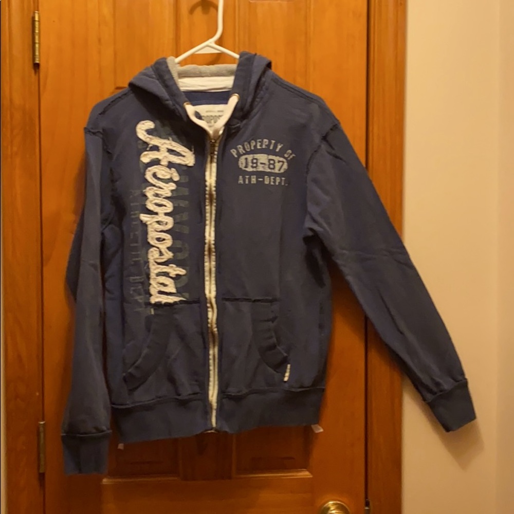 Aeropostale large zip sweatshirt in navy
